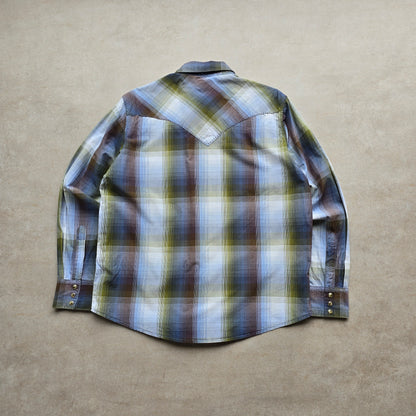 Vintage Wrangler Pearl Snap Button Up Shirt - L