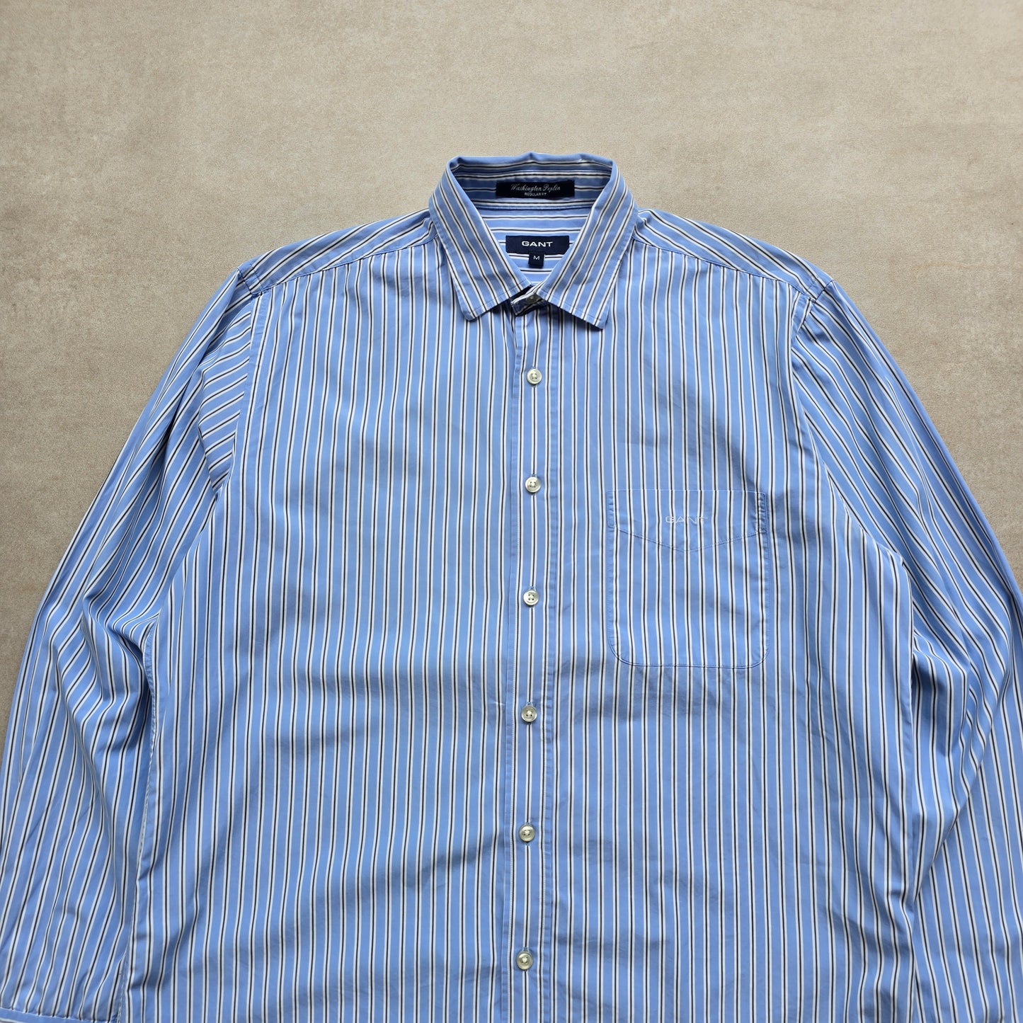 Gant Striped Long Sleeve Button Up Shirt - M