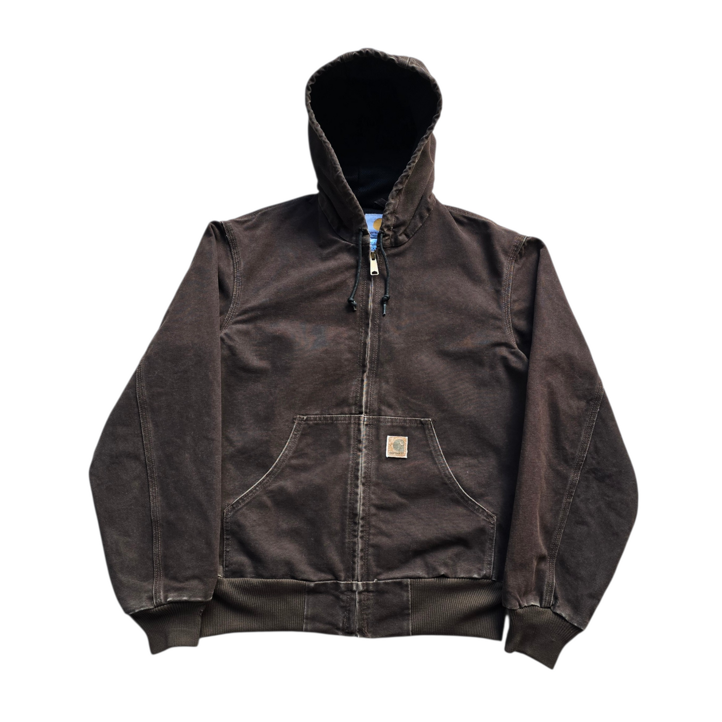Vintage 90's Carhartt J25 Brown Hooded Jacket - S