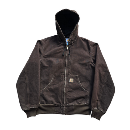 Vintage 90's Carhartt J25 Brown Hooded Jacket - S