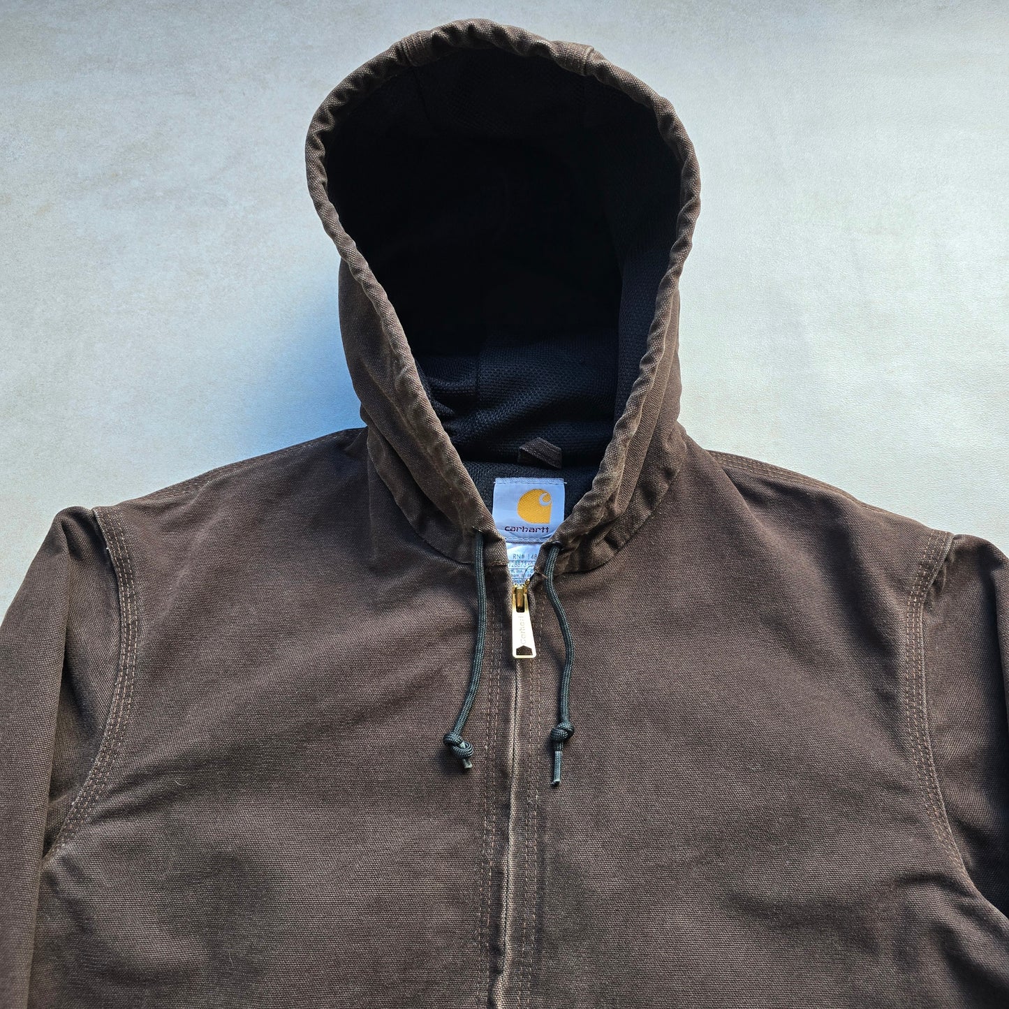 Vintage 90's Carhartt J25 Brown Hooded Jacket - S