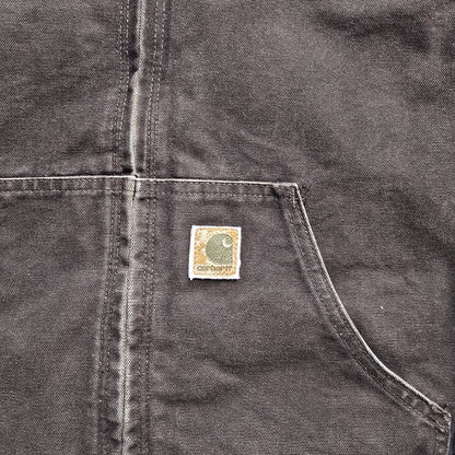 Vintage 90's Carhartt J25 Brown Hooded Jacket - S