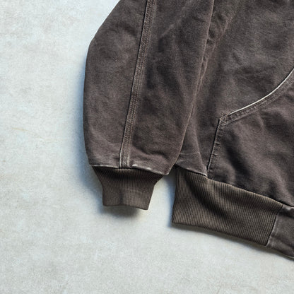 Vintage 90's Carhartt J25 Brown Hooded Jacket - S