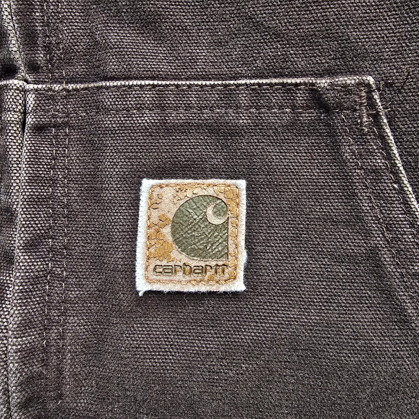 Vintage 90's Carhartt J25 Brown Hooded Jacket - S