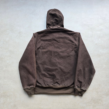 Vintage 90's Carhartt J25 Brown Hooded Jacket - S