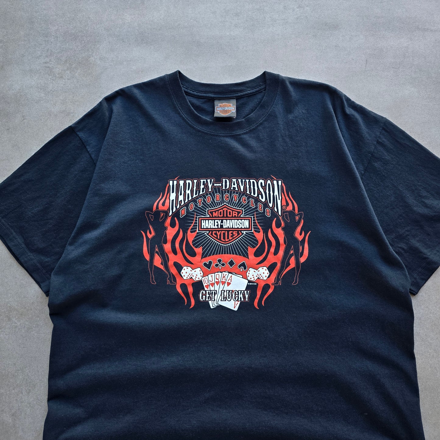 Harley Davidson Get Lucky Flames Tee - XL