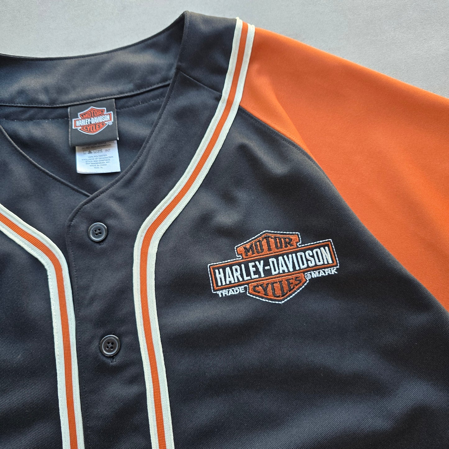 Vintage 2000's Harley Davidson Las Vegas Baseball Jersey - XL