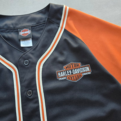 Vintage 2000's Harley Davidson Las Vegas Baseball Jersey - XL