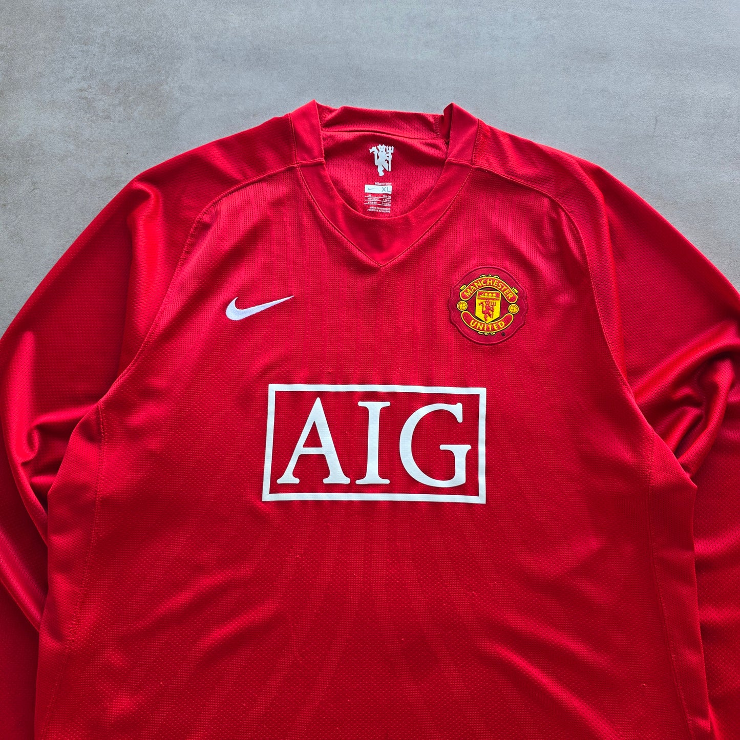 RARE 2007/09 Nike Manchester United Home Long Sleeve Jersey - XL