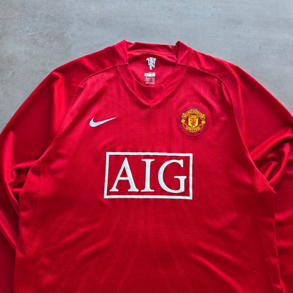 RARE 2007/09 Nike Manchester United Home Long Sleeve Jersey - XL