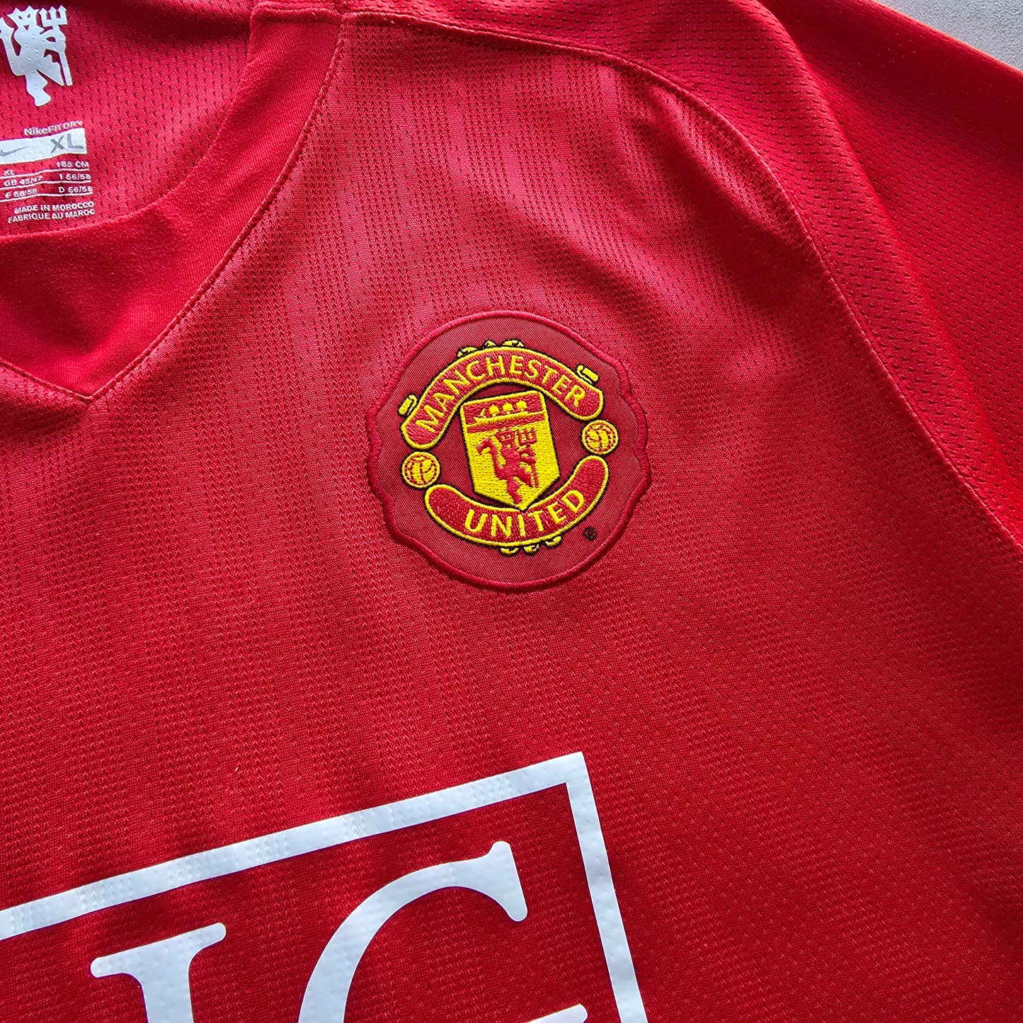 RARE 2007/09 Nike Manchester United Home Long Sleeve Jersey - XL