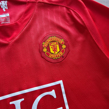 RARE 2007/09 Nike Manchester United Home Long Sleeve Jersey - XL