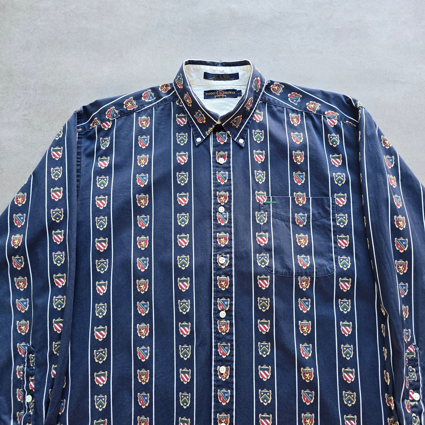 Vintage 90's Tommy Hilfiger Golf Long Sleeve Button Up Shirt - L/XL