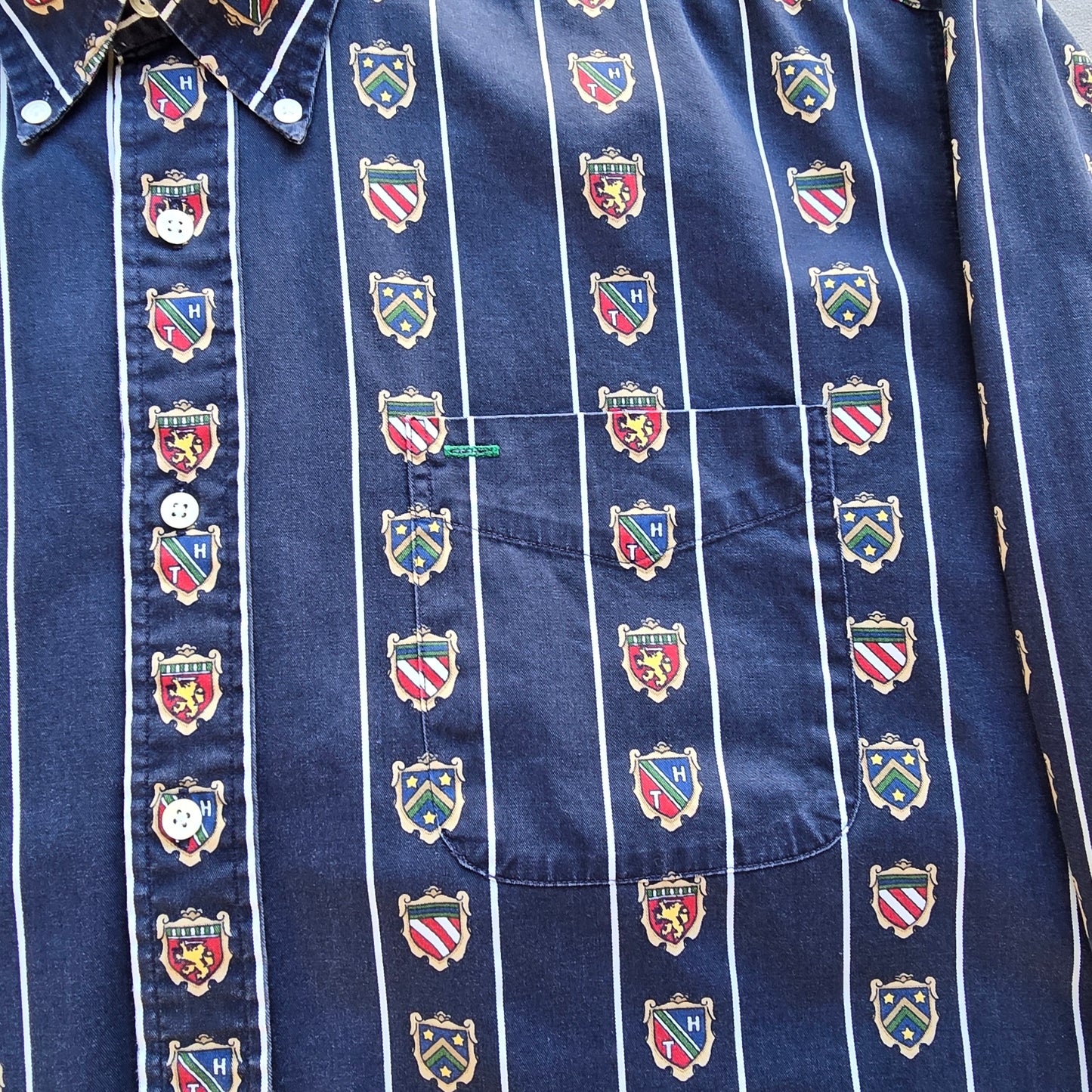 Vintage 90's Tommy Hilfiger Golf Long Sleeve Button Up Shirt - L/XL