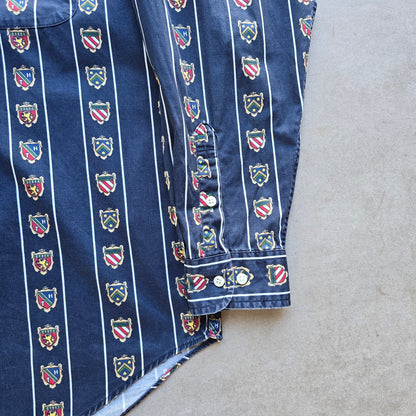 Vintage 90's Tommy Hilfiger Golf Long Sleeve Button Up Shirt - L/XL