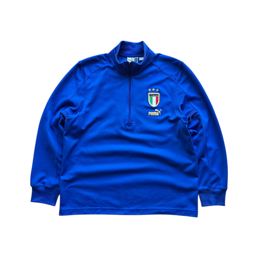 Vintage 2004/05 Puma Italy 1/2 Zip Track Jacket - L