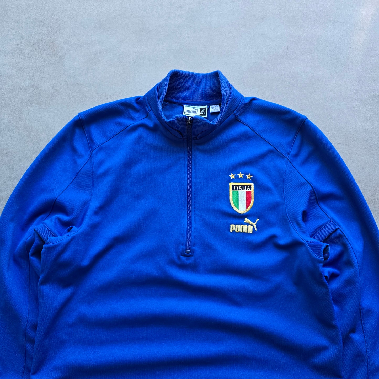 Vintage 2004/05 Puma Italy 1/2 Zip Track Jacket - L
