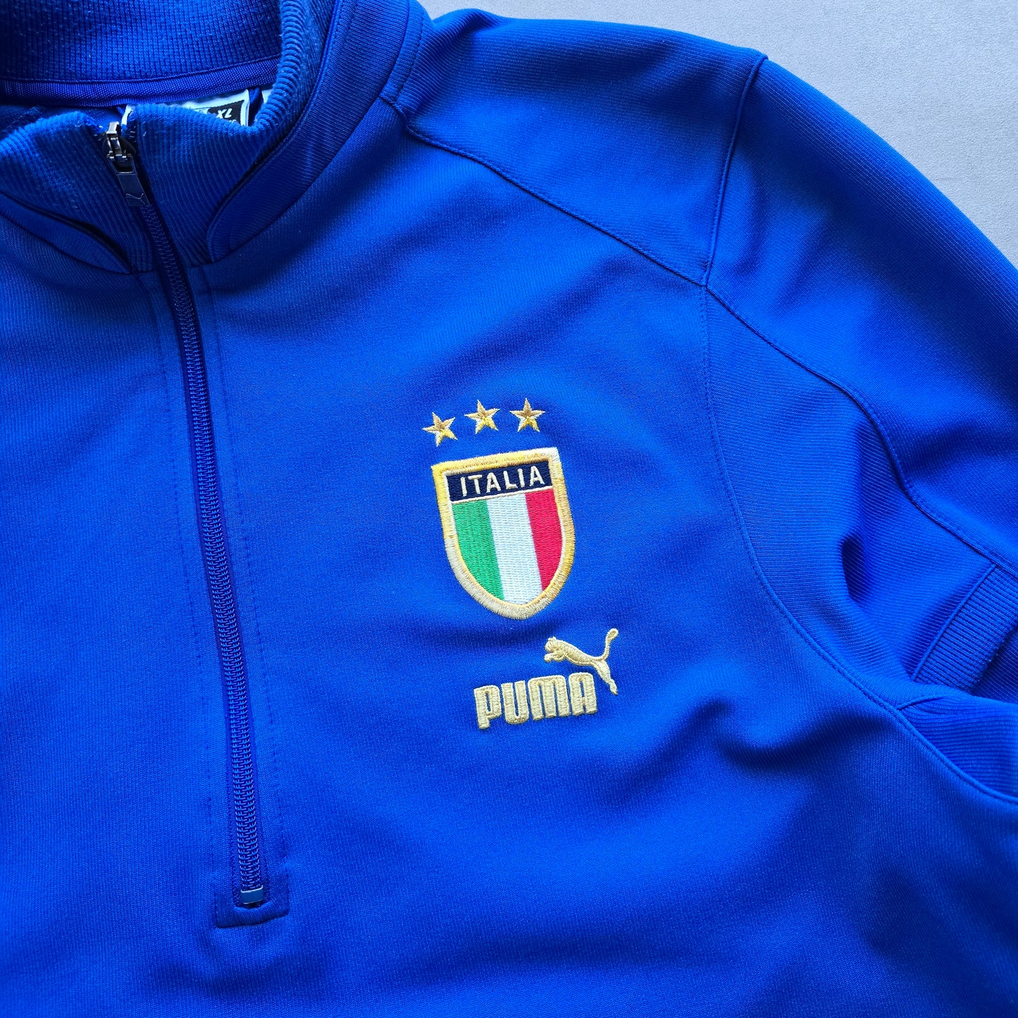 Vintage 2004/05 Puma Italy 1/2 Zip Track Jacket - L