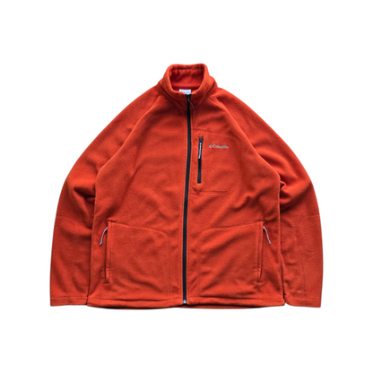 Columbia Full Zip Fleece Orange Jacket - L