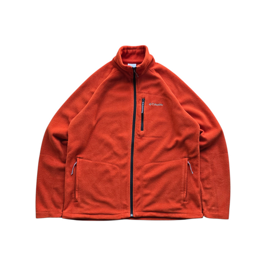Columbia Full Zip Fleece Orange Jacket - L