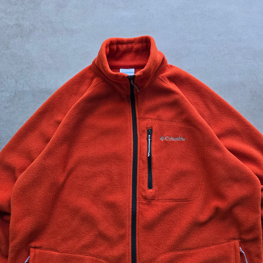 Columbia Full Zip Fleece Orange Jacket - L