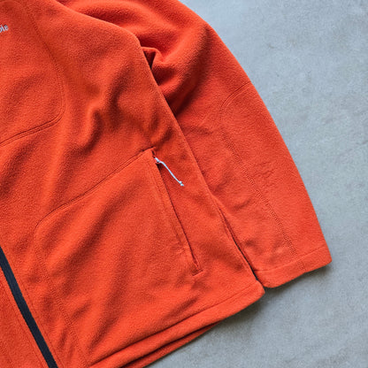Columbia Full Zip Fleece Orange Jacket - L