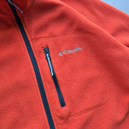 Columbia Full Zip Fleece Orange Jacket - L