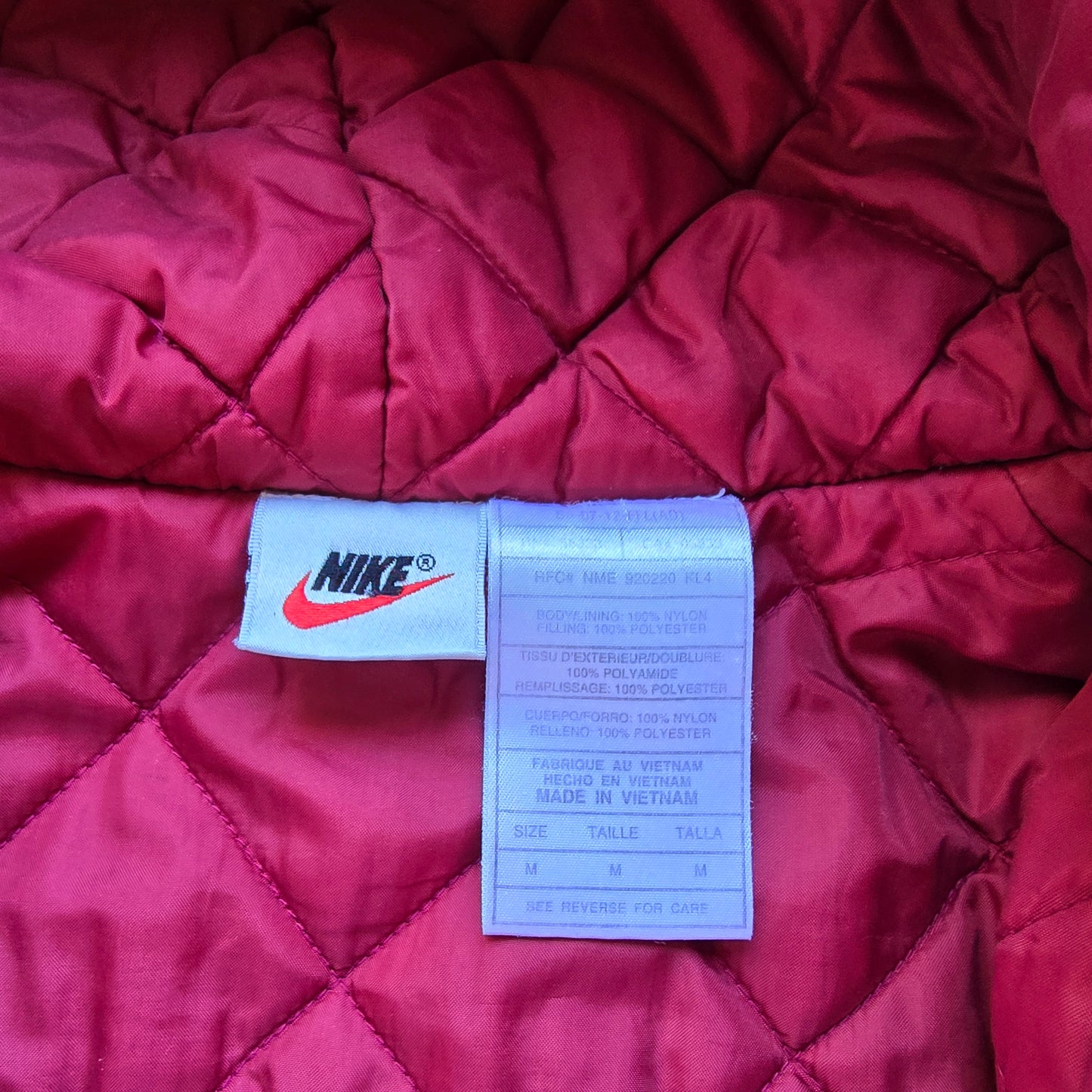 Vintage 90's Nike Air Quilted Jacket - L