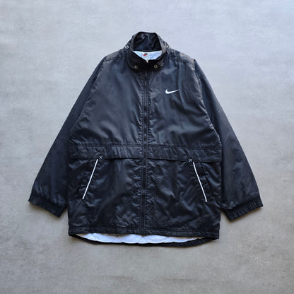 Vintage 90's Nike Big Swoosh Quilted Jacket - M/L
