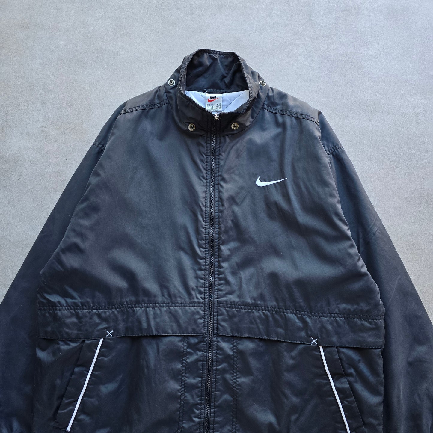 Vintage 90's Nike Big Swoosh Quilted Jacket - M/L