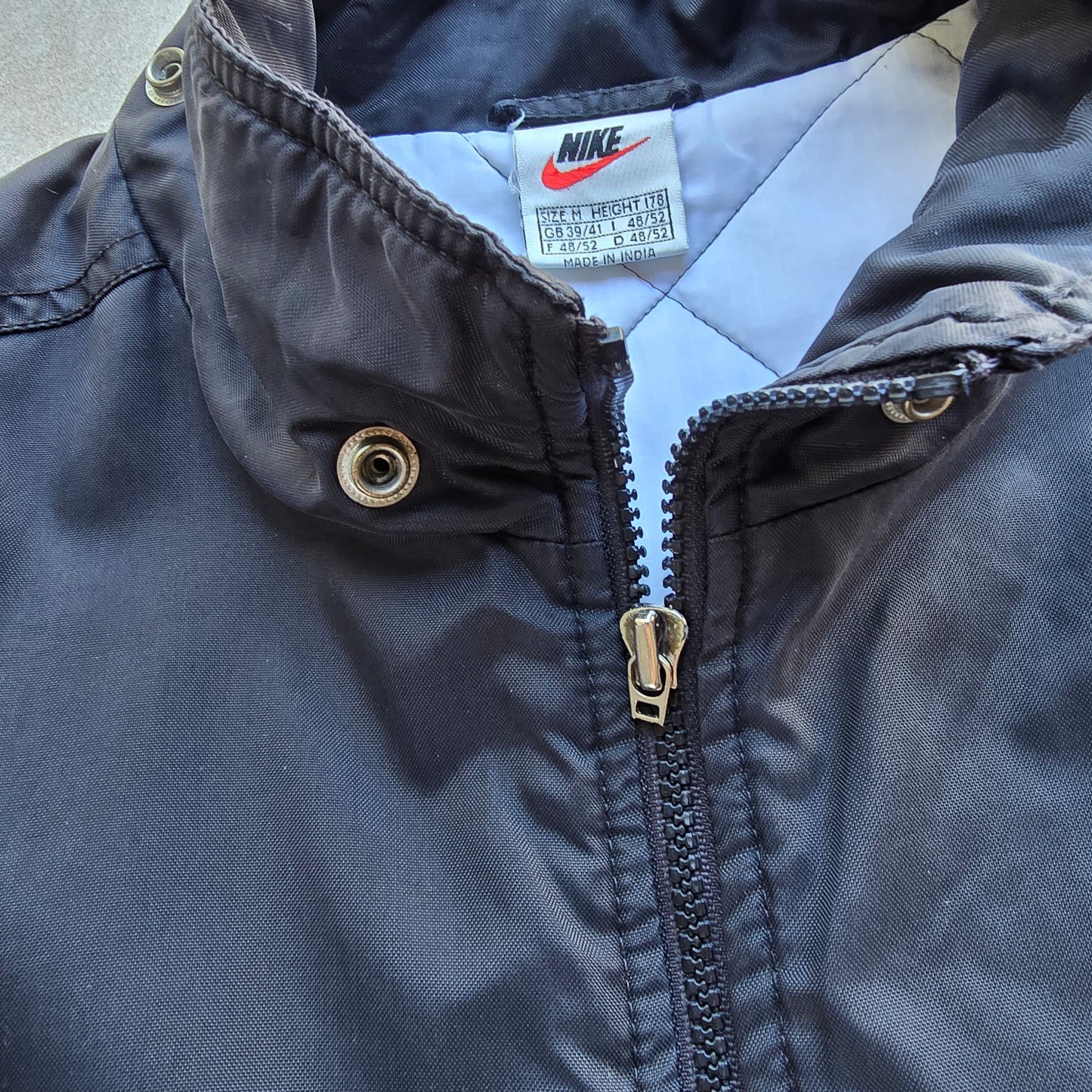 Vintage 90's Nike Big Swoosh Quilted Jacket - M/L