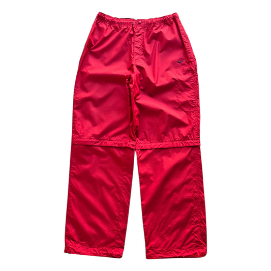 Vintage Nike Mini Swoosh Convertible Zip Off Track Pants - L
