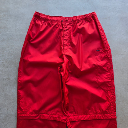 Vintage Nike Mini Swoosh Convertible Zip Off Track Pants - L