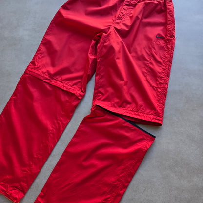 Vintage Nike Mini Swoosh Convertible Zip Off Track Pants - L