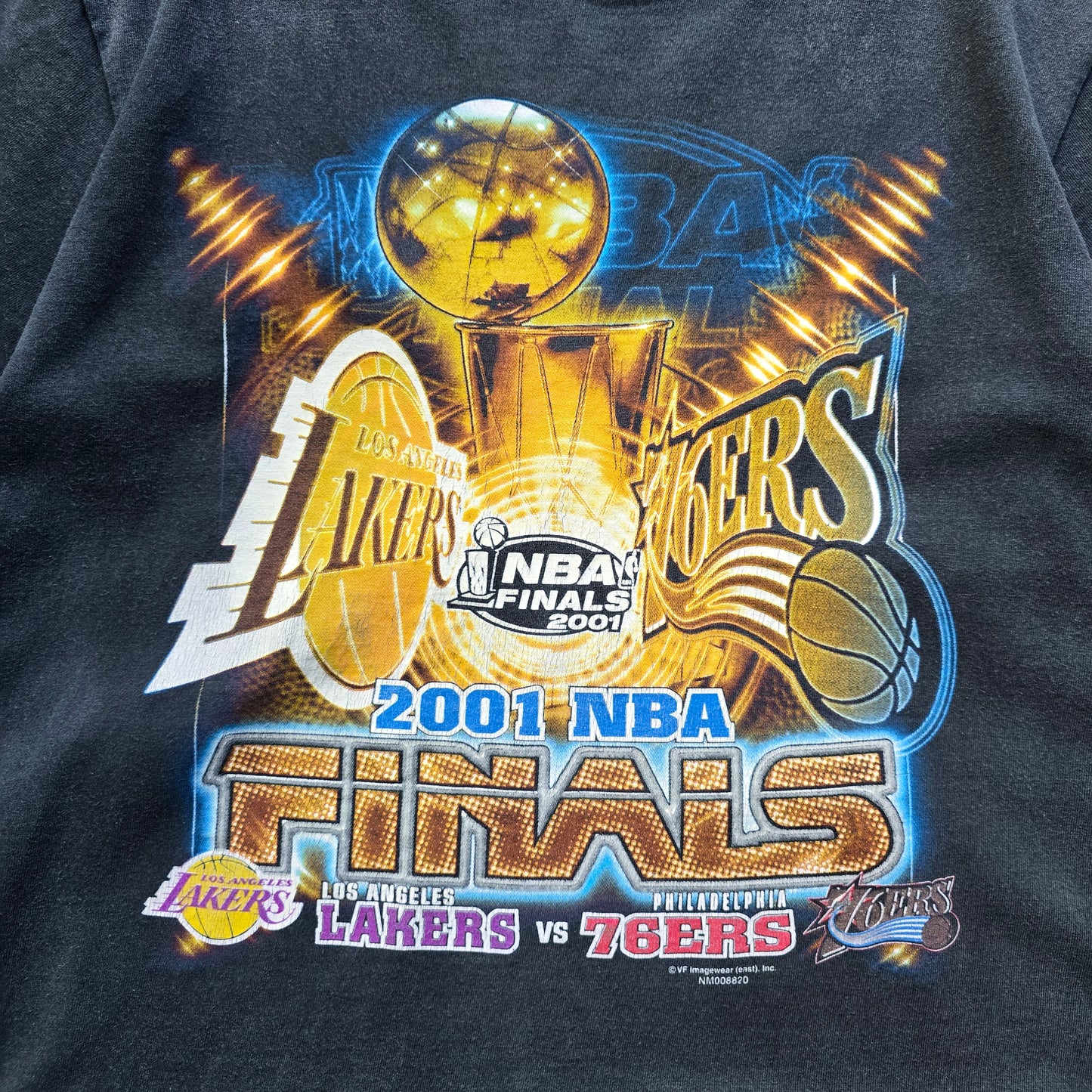 Vintage 2001 NBA Finals Lakers vs 76ers Tee - S