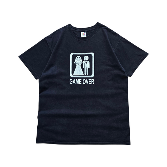 Vintage Game Over Wedding Tee - L