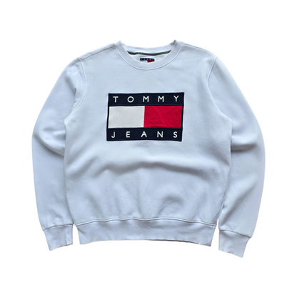 Tommy Hilfiger Flag White Sweatshirt - M/L