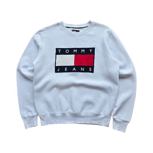 Tommy Hilfiger Flag White Sweatshirt - M/L