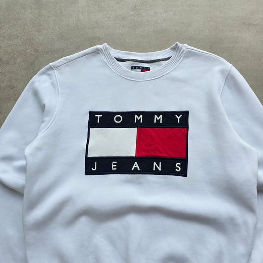 Tommy Hilfiger Flag White Sweatshirt - M/L