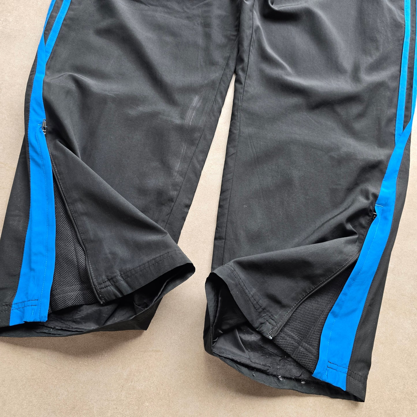 Adidas 3 Stripe Ankle Zip Track Pants - L