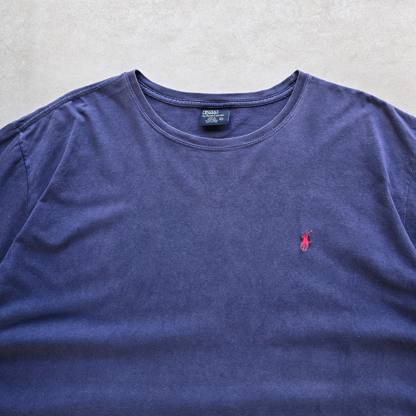 Vintage 90's Ralph Lauren Navy Tee - XXL