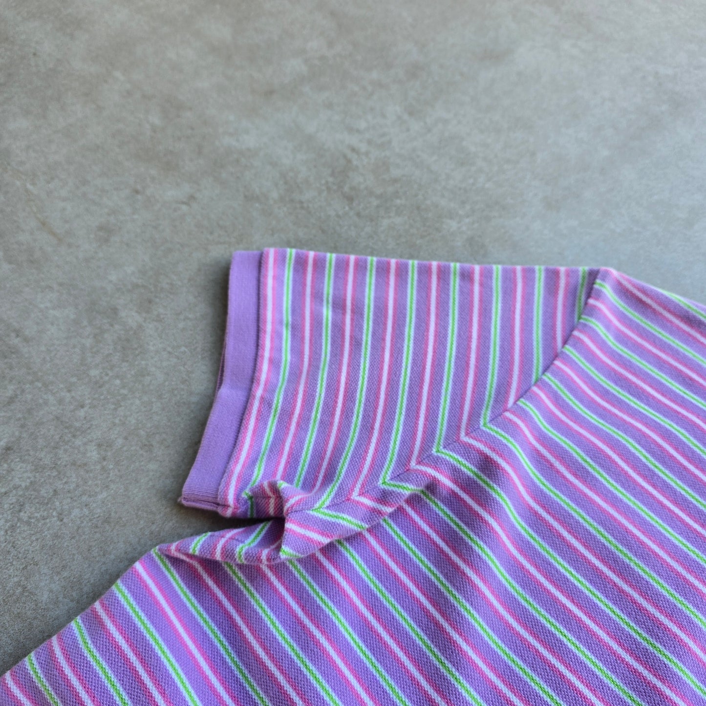 Vintage Ralph Lauren Purple Striped Polo Shirt - M