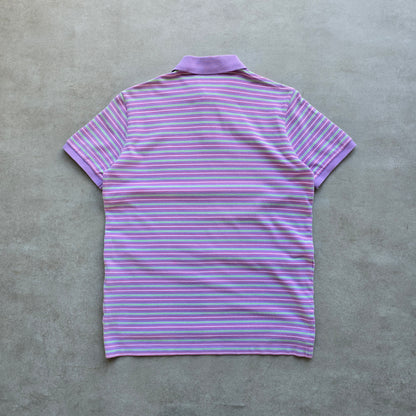 Vintage Ralph Lauren Purple Striped Polo Shirt - M