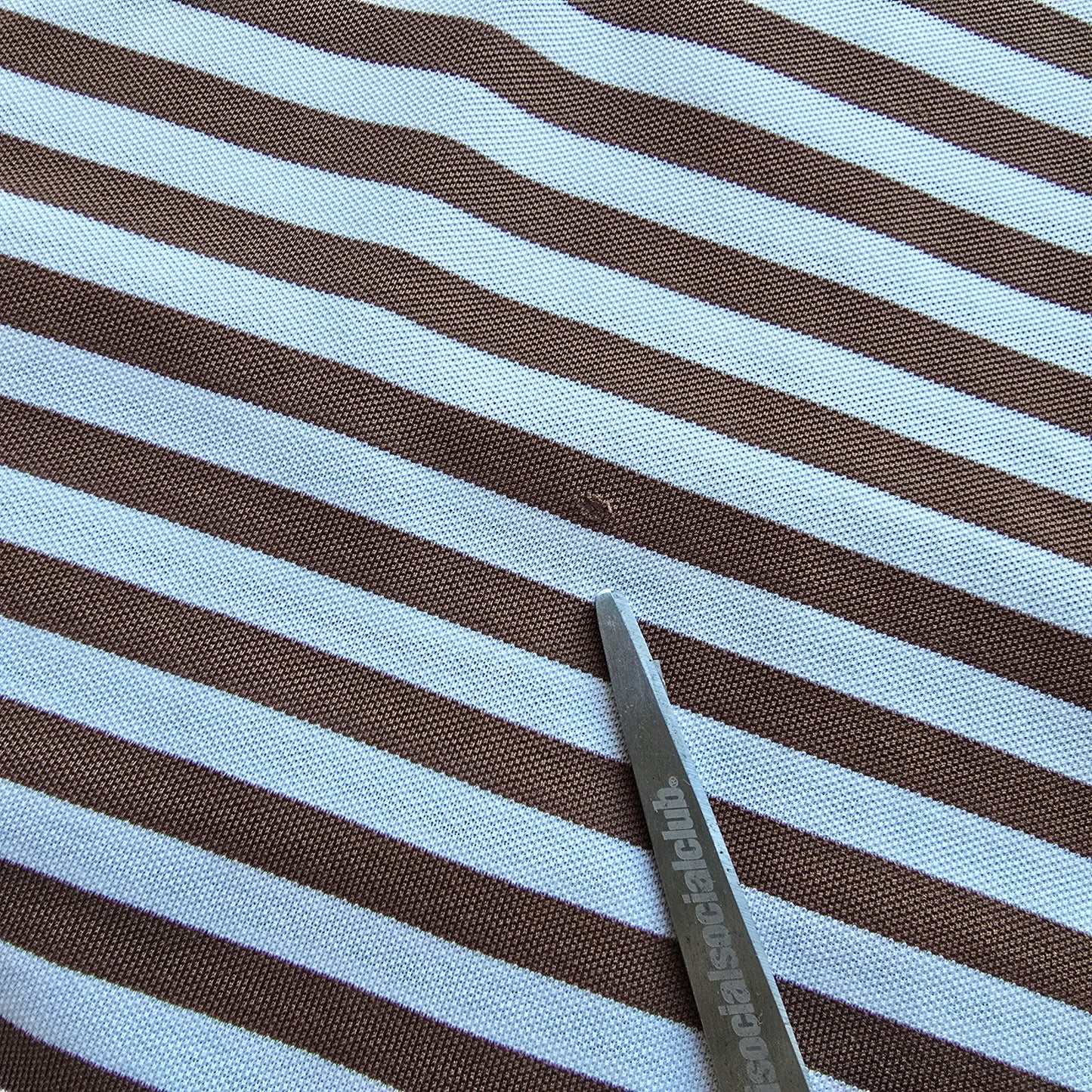 Vintage Ralph Lauren Brown Striped Polo Shirt - L