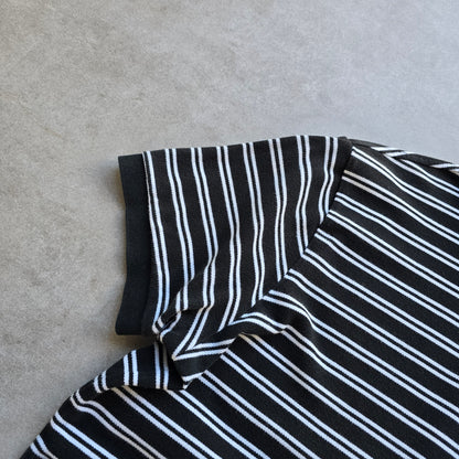 Vintage Ralph Lauren Black Striped Polo Shirt - L