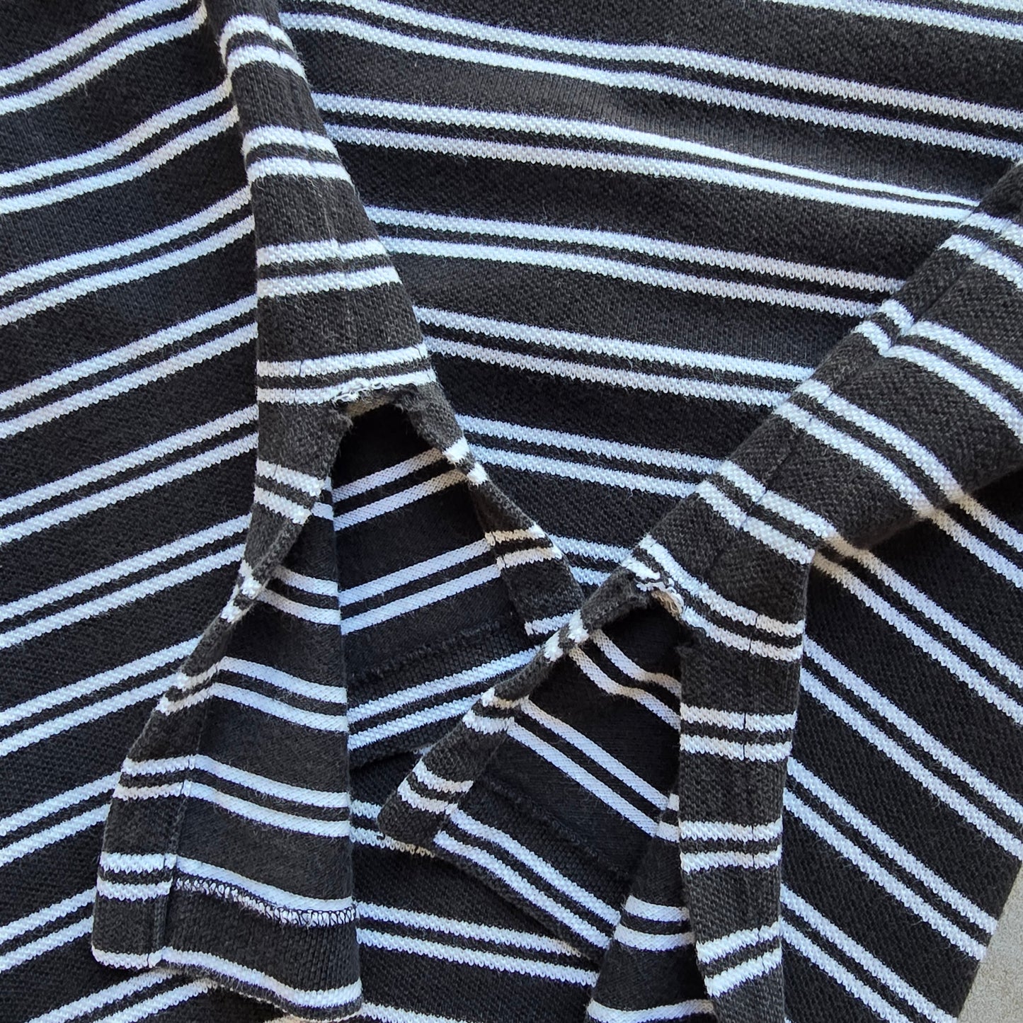 Vintage Ralph Lauren Black Striped Polo Shirt - L