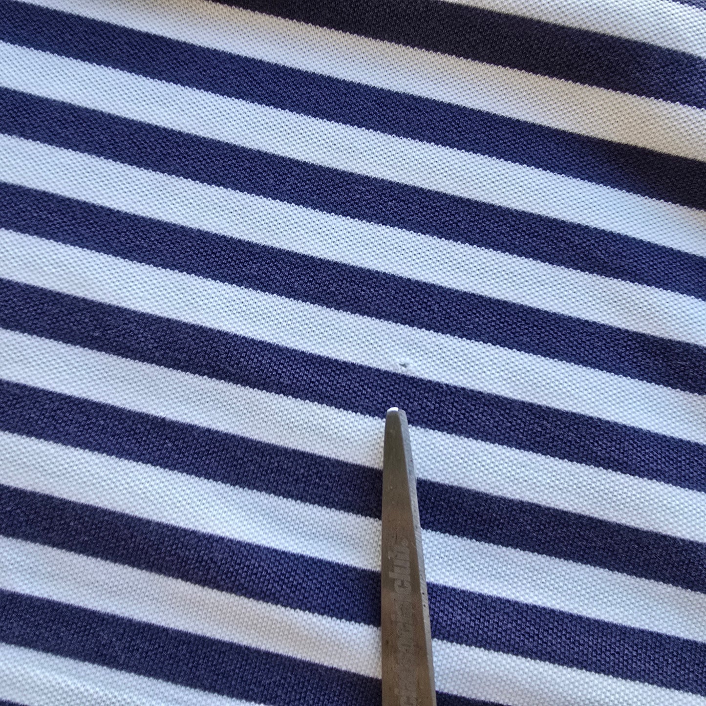 Vintage Ralph Lauren Blue Striped Polo Shirt - L