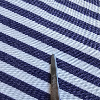 Vintage Ralph Lauren Blue Striped Polo Shirt - L