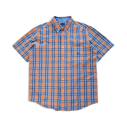 Vintage Chaps Ralph Lauren Plaid Short Sleeve Button Up Shirt - L/XL