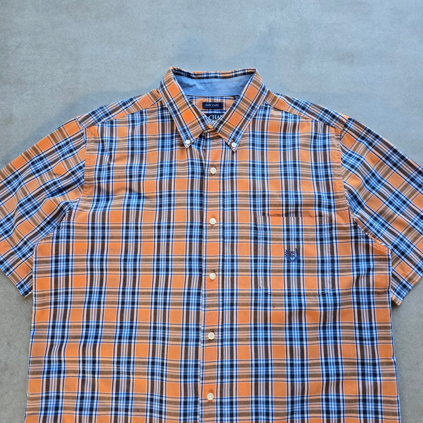 Vintage Chaps Ralph Lauren Plaid Short Sleeve Button Up Shirt - L/XL